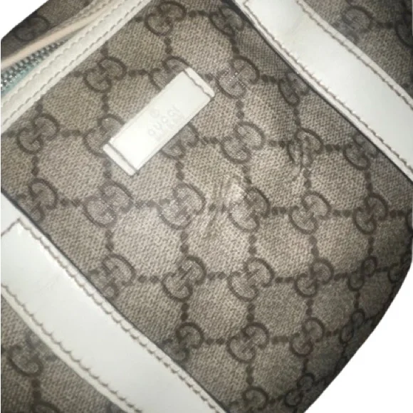 Used Gucci Tan and Cream Boston Bag - Picture 4 of 8